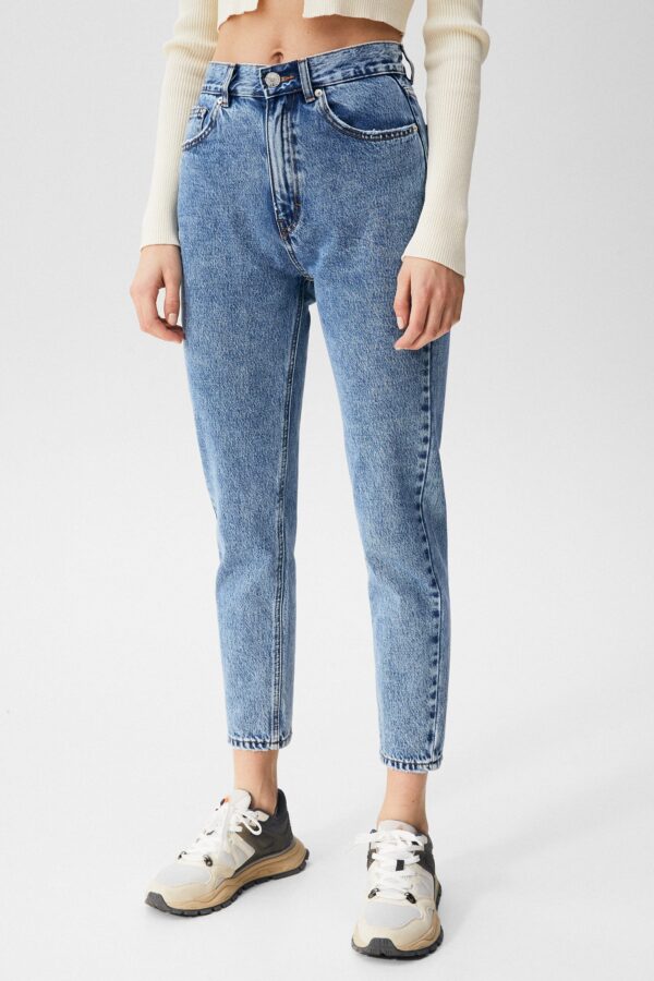 ⁦Basic Mom Jeans Blue⁩ - الصورة ⁦2⁩