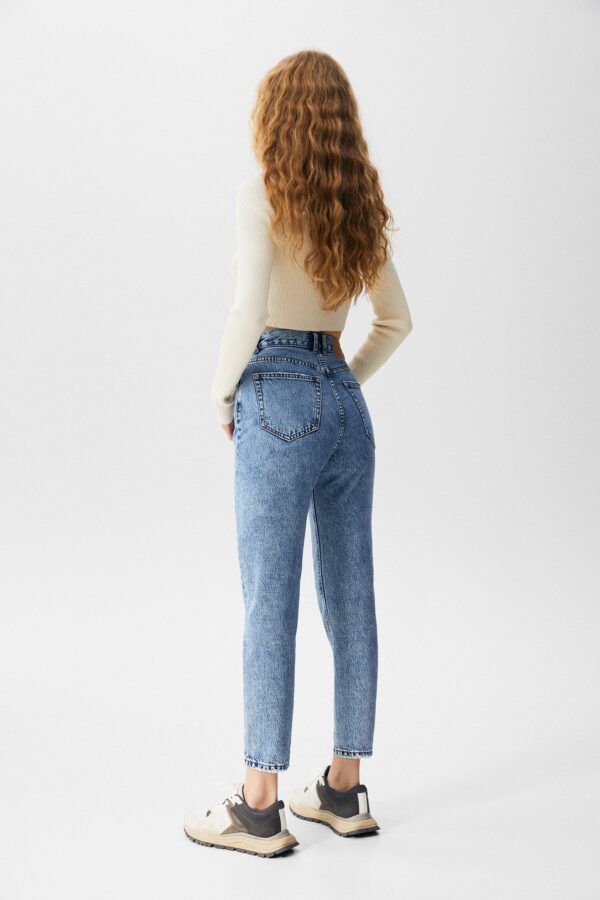 ⁦Basic Mom Jeans Blue⁩ - الصورة ⁦3⁩
