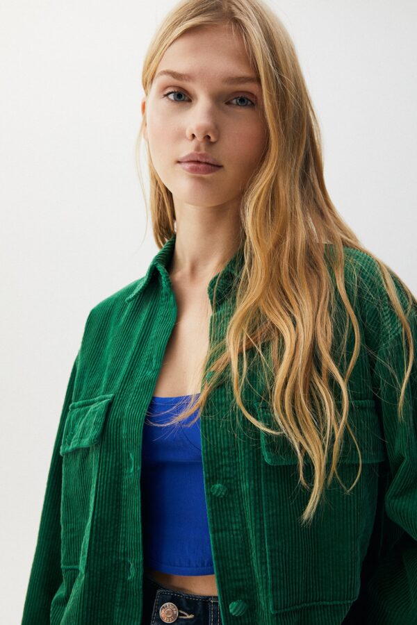 ⁦Oversized Corduroy Shirt⁩ - الصورة ⁦3⁩