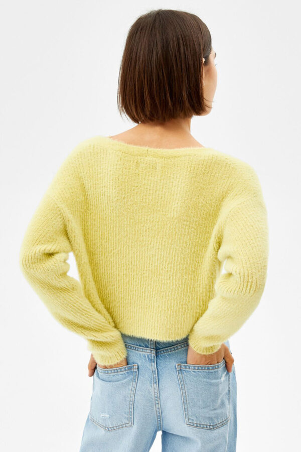 ⁦Fuzzy Button-Up Cardigan⁩ - الصورة ⁦2⁩
