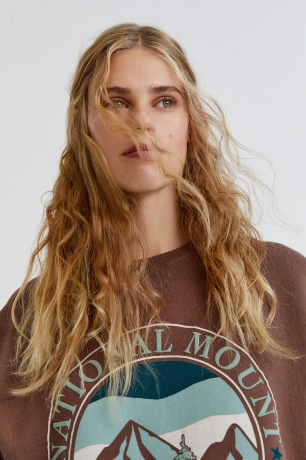 ⁦Brown Mountain Graphic Sweatshirt⁩ - الصورة ⁦3⁩