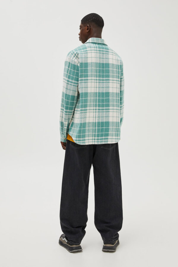 ⁦Check Overshirt With Pocket Detail⁩ - الصورة ⁦2⁩