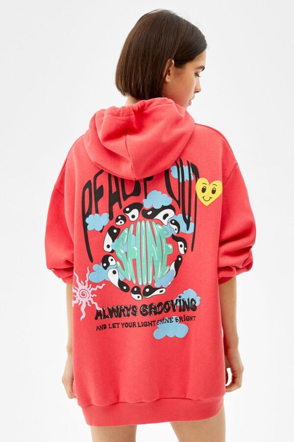 ⁦Rose Printed Hoodie⁩ - الصورة ⁦2⁩