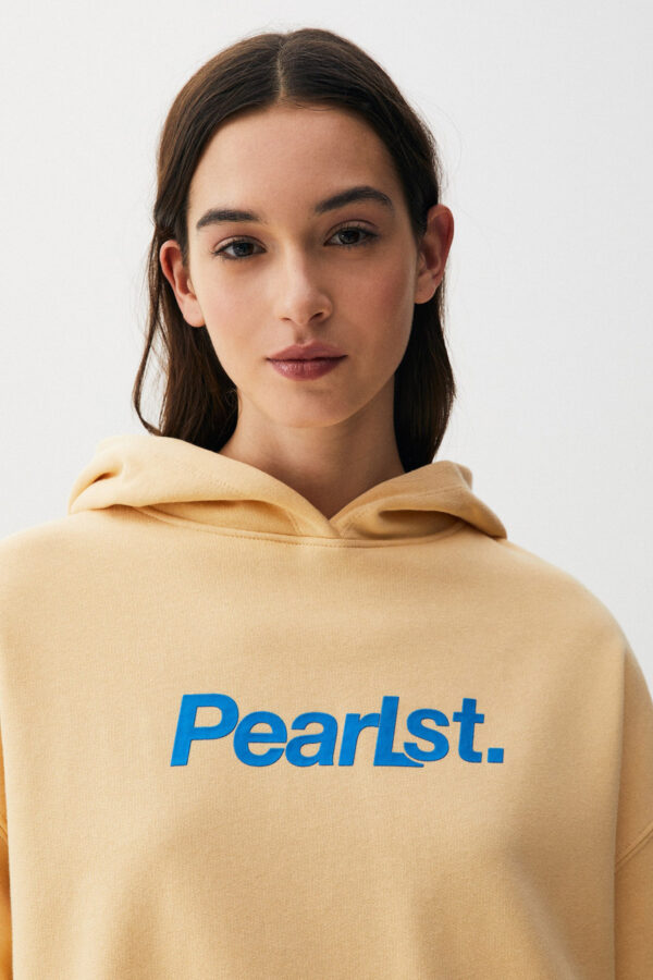 ⁦Slogan Hoodie With Label Detail⁩ - الصورة ⁦3⁩