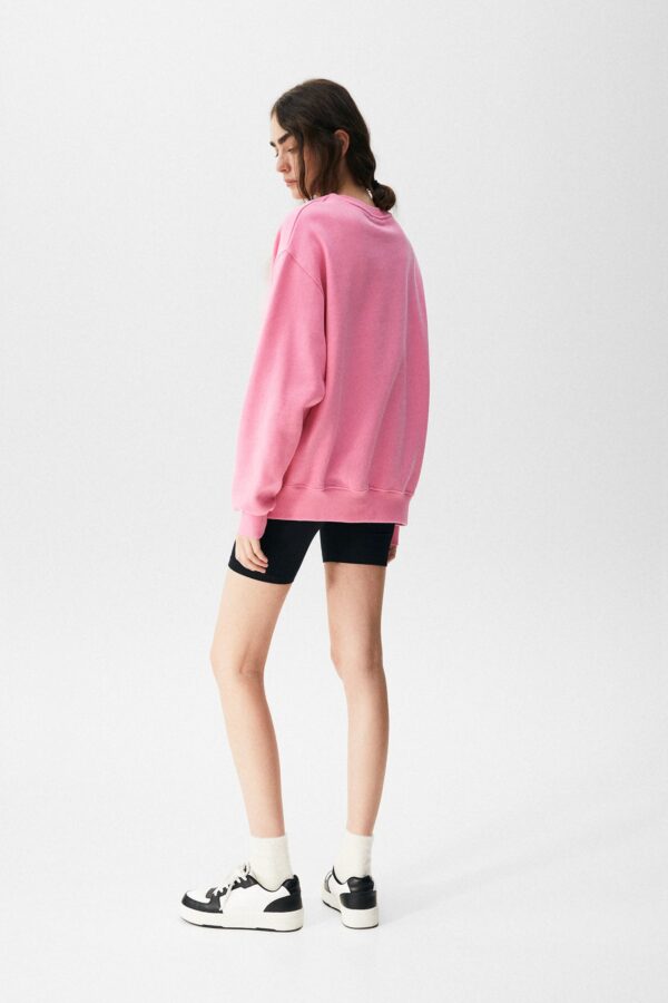 ⁦Basic Oversize Fleece Sweatshirt⁩ - الصورة ⁦2⁩