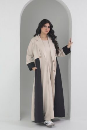 عباية سفره شتوي خامة شاموا جاكيت مع درس